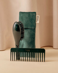 La Pochette "Petite Brosse" Vert Emeraude