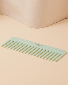 Le Peigne Large Démêlant en Acétate Bleu Lagon