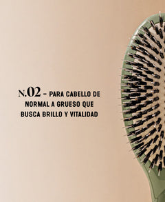 N.02 La Brosse Démêlante & Soin l'Indispensable Vert Amande